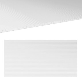 Outsunny 10 Plăci Celulare din Policarbonat 4 mm, Rezistente la UV, Panou Celular Dublu pentru Seră, 120x60 cm, Transparent | Aosom Romania