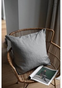 Față de pernă din in 50x50 cm Khaki – Linen Tales