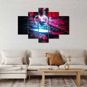 Tablou cu inima iluminată (150x105 cm)