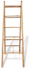 Scara dubla pentru prosoape cu 5 trepte din bambus 50 x 160 cm