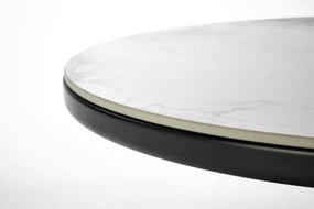 Masuta de cafea Genesis marmura alba/nuc - H43 cm