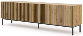 Masă TV F 4D 200 Rowanna (Negru + Stejar artisan). 1125071