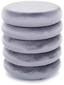 Taburet Calvi velvet gri Tap.252