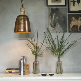 Lampă suspendată vintage cupru cu auriu - Burn