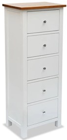 Comoda inalta cu sertare, 45 x 32 x 115 cm, lemn masiv stejar