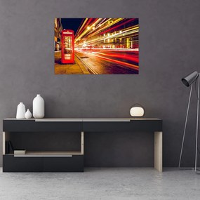 Tablou - căsuța telefonică roșie (90x60 cm)