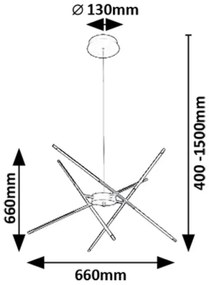 Lustra LED suspendata stil minimalist Henli2 negru