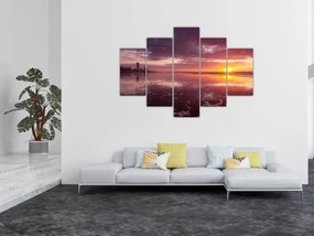 Tablou -  Plajă la apus de soare (150x105 cm)