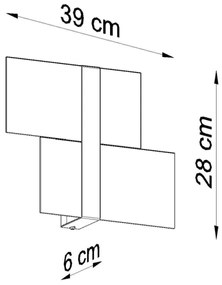 Aplică perete MASSIMO 2xG9/40W/230V alb/crom