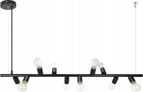 Candelabru pe cablu 10xE27/20W/230V negru