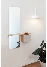 Set pentru hol alb/în culoare naturală cu aspect de lemn de stejar One More Look – UMAGE