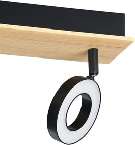 Eglo 901203 - Spot LED RIELVES 2xLED/4,2W/230V negru/maro