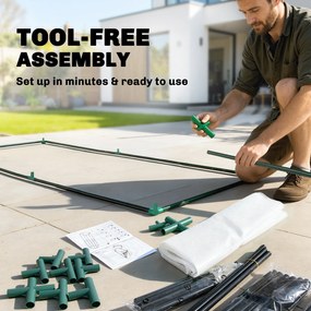 Mini Seră Outsunny pentru grădină și balcon din plastic PE și oțel cu închidere cu fermoar, 99x71x60 cm, de culoare alb transparent | Aosom Romania