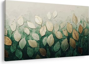 Tablou - Frunze verzi-aurii (90x60 cm)