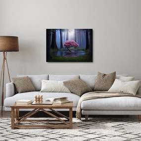 Tablou pe sticlă - Noapte magică (70x50 cm)