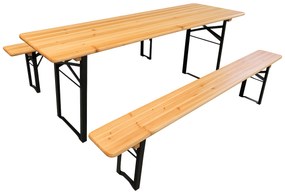 Set de bere 197x60 cm – Masă de grădină cu bănci pentru 8 persoane - 197cm x 60cm -