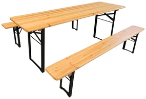 Set de bere 197x60 cm – Masă de grădină cu bănci pentru 8 persoane - 197cm x 60cm -