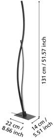Lampadar LED Eglo 901209 GRISOLIA LED/20W/230V 4000K negru