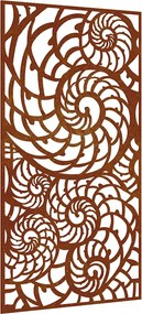 vidaXL Decor perete de grădină 105x55 cm design scoici oțel Corten