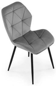Scaun de bucaterie Pelor, gri/negru