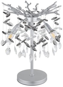 Globo 64138TS - Lampă de masă QUEENA 3xE14/40W/230V argintie