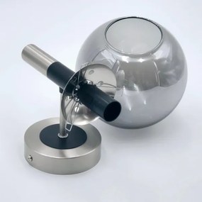 Aplică ROLLO 1xE14/5W/230V crom mat/fumuriu