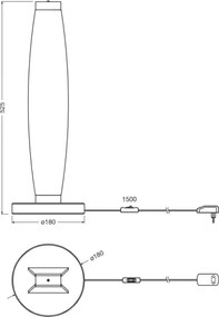 Osram - Lampă de birou LED DECOR FLAT LED/13W/230V gri