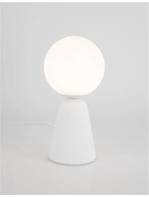 Veioza, lampa de masa design modern ZERO gips alb NVL-9577011