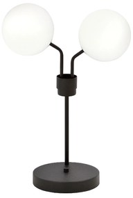 Veioza, Lampa de masa design modern NOVA LN2 BLACK/OPAL