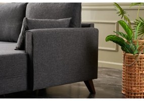 Colțar în L RIGA, antracit, orientare dreaptă