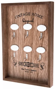 Cuier de chei din lemn Vintage Home, 20 x 30 x 3 cm