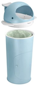 Coș de gunoi albastru deschis pentru scutece din plastic 25 l Whale – Kindsgut