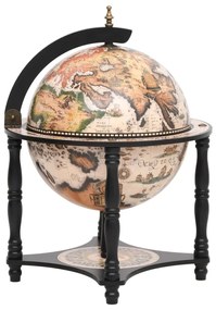 vidaXL Bar tip glob pământesc stativ sticle de vin negru lemn eucalipt