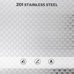 HOMCOM Cărucior de Bucătărie din Oțel Inoxidabil cu 4 Nivele și Rafturi Reglabile - Argintiu | Aosom Romania