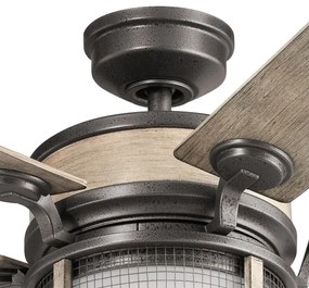 Ventilator LED dimabil de tavan Kichler KLF-AHRENDALE-60-AVI 10W/230V IP44 + telecomandă