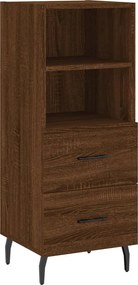 vidaXL Servantă, stejar maro, 34,5x34x90 cm, lemn compozit