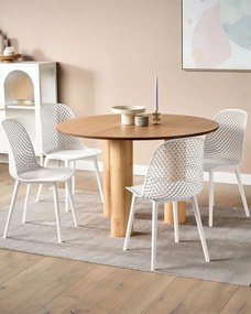 Set 4 buc scaun tip bar Erielle (alb). 1078735