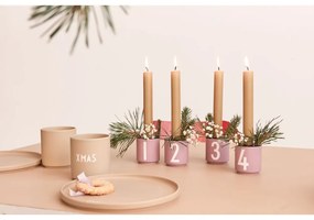 Set de 4 cești roz din imitație de porțelan Design Letters, 0,5 l