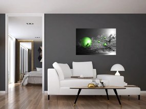 Tabloul bilelor verzi abstracte (90x60 cm)