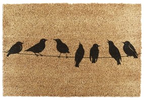 Covoraș de intrare din fibre de nucă de cocos 60x90 cm Birds On a Wire – Artsy Doormats