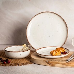 Altom Farfurie adâncă din porțelan Reactive Ivory,26,5 cm