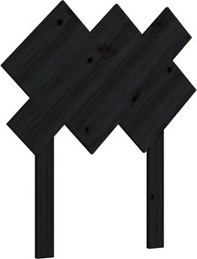 vidaXL Tăblie de pat, negru, 72,5x3x81 cm, lemn masiv de pin