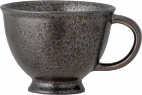 Ceașcă din ceramică, bronz, cu margine neregulată, finisaj cu glazură reactivă, 7,5 x 10 cm, „Linne”