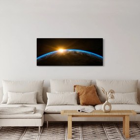 Tablou - Planeta Pământ și univers (120x50 cm)