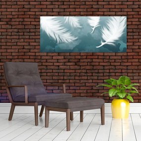 Tablou - Pene albe (120x50 cm)