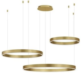 Lustra LED dimabila design circular MOTIF 3 ring auriu