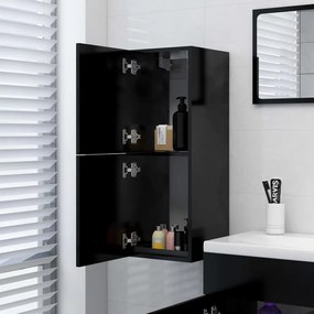 Dulap de baie, negru, 30 x 30 x 80 cm, pal