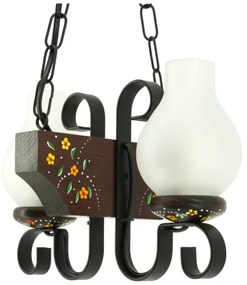 Brilagi - Lustru suspendat pe lanț QUEEN 2xE14/40W/230V fag/wenge