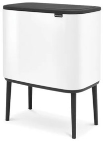 Coș Brabantia Bo Touch 651118, 3x11 l, Deschidere lină și silențioasă, Deschidere mare, Gri închis