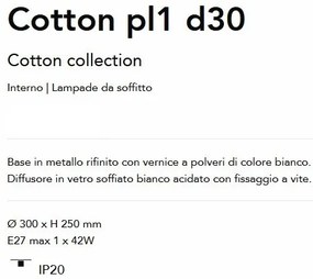 Plafoniera stil minimalist Cotton pl1 d30